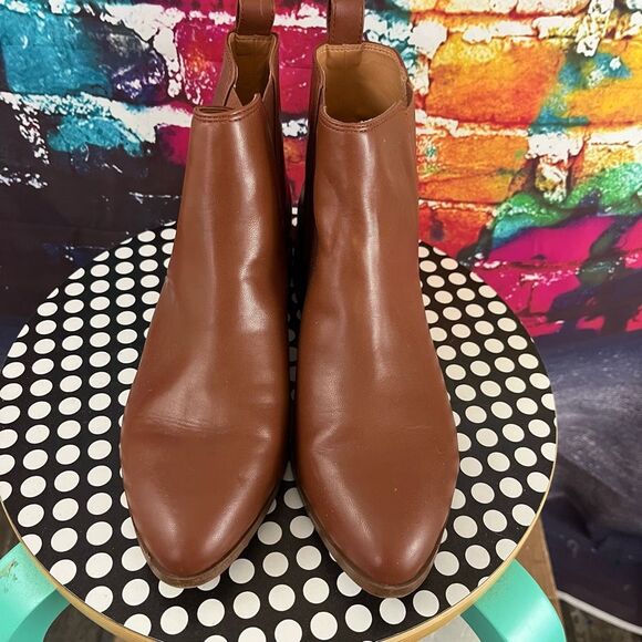 J.Crew Chelsea Boots Style BJ 254 Women's Size 8 Block Heel Brown - Picture 2 of 8